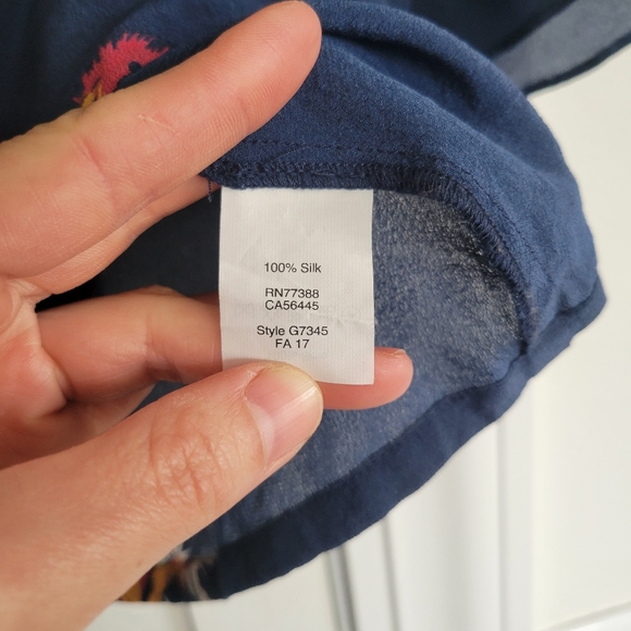 Madewell Silk Ruffle-Sleeve Top in Cactus Flower - Picture 9 of 9